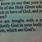 Temple of the Holy Ghost I Corinthians 6:19