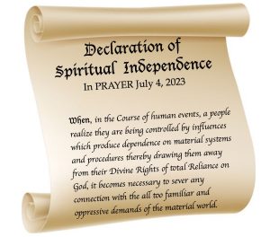 Declaration of spiritual independence, spiritual independence day, spiritual independence