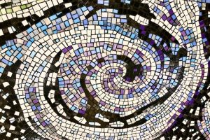 purple and black mosaic swirl, you are the image and linkeness of God