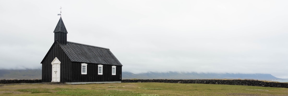 picture of a small country church, point of church