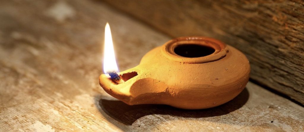 oil lamp, the bible as a verb, action verbs in the bible