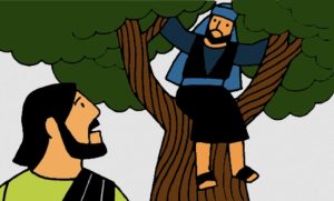 Jesus and Zacchaeus, what did Jesus say to Zacchaeus
