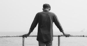man looking down, when you feel helpless