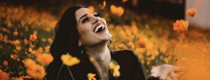 woman in flowers, forgive myself