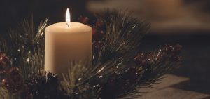 white Christmas candle, overcoming loneliness, loneliness at Christmas