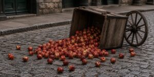 overturned apple cart, let Jesus