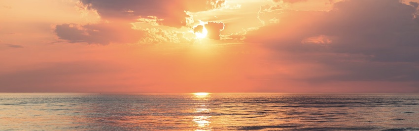 sunrise over ocean, healing business